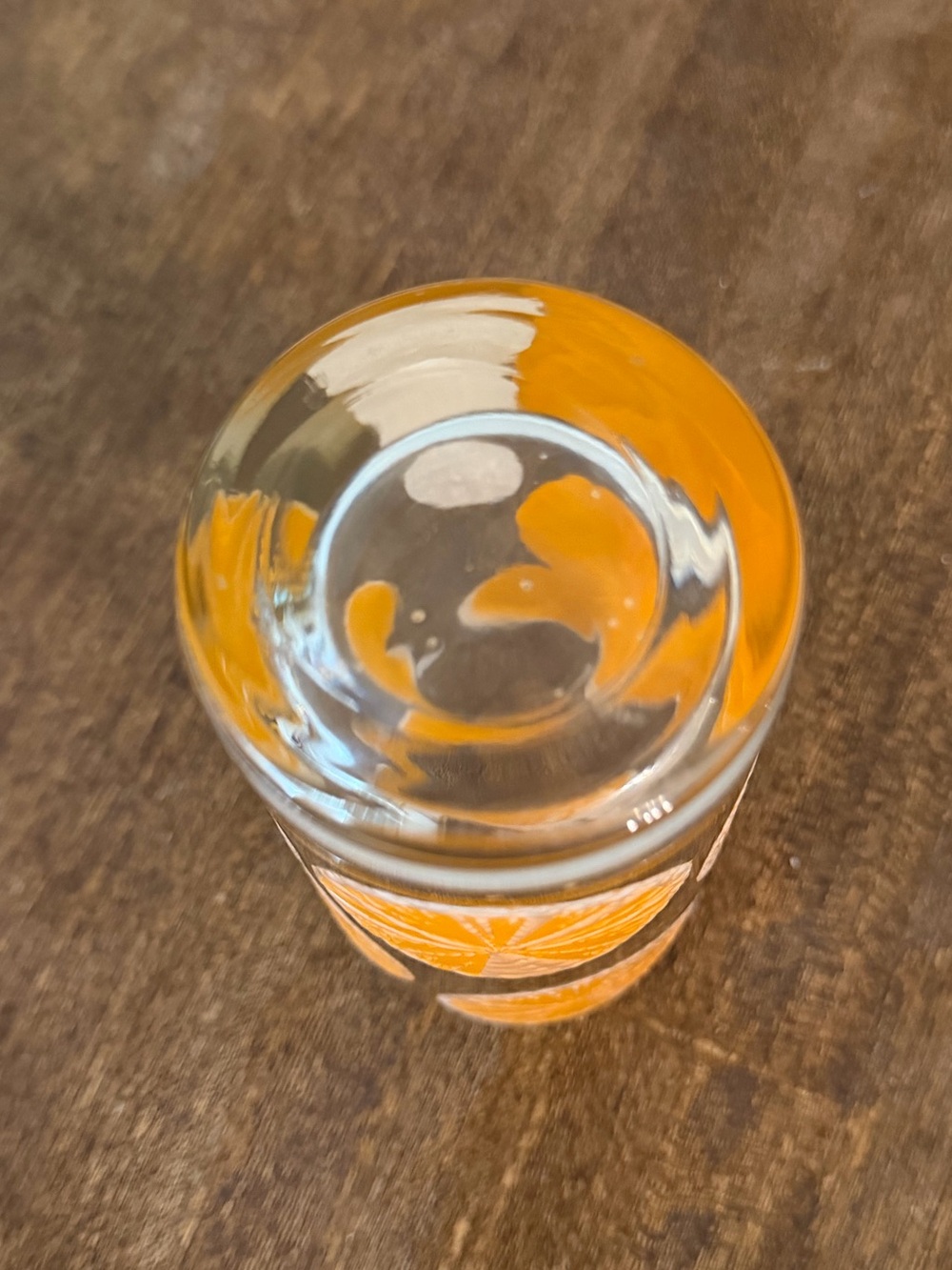 Vintage Fred Press Raised Sugared Orange Slice Highball Glass - Picture 9 of 11